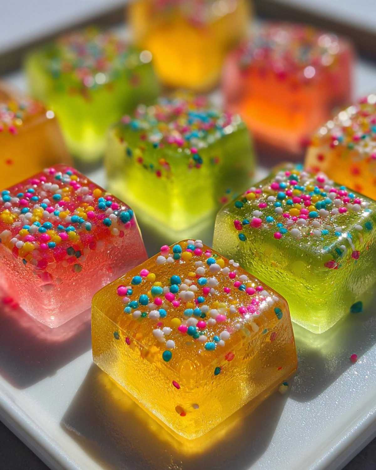 Champagne Jello Shots with Sprinkles - detail 2
