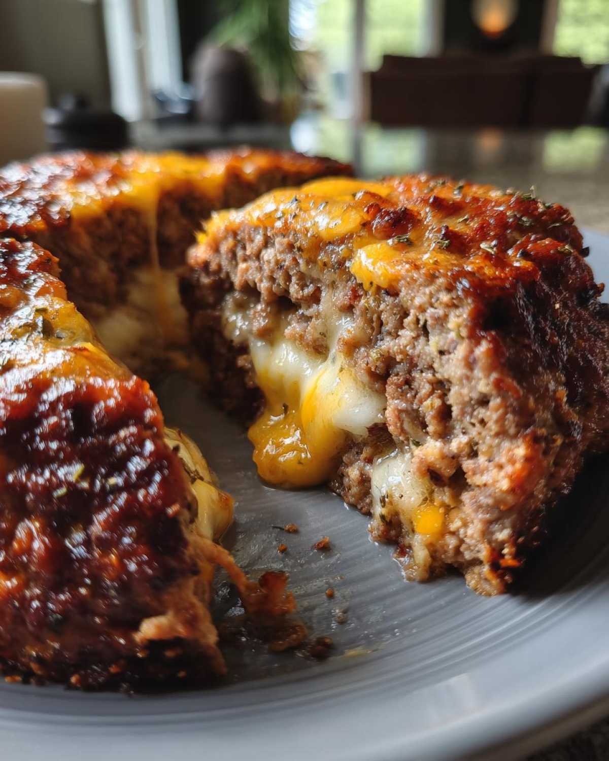 Cheesy Stuffed Meatloaf (Juicy Center!) - detail 2
