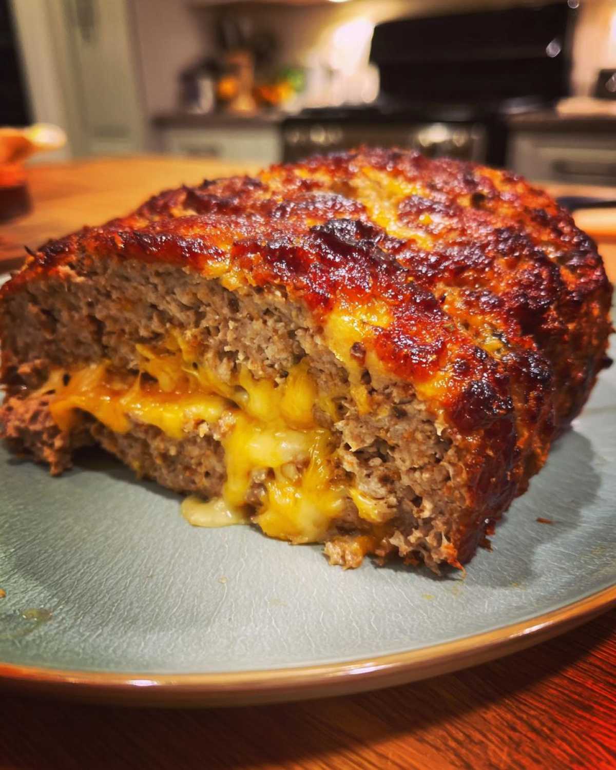 Cheesy Stuffed Meatloaf (Juicy Center!) - detail 4