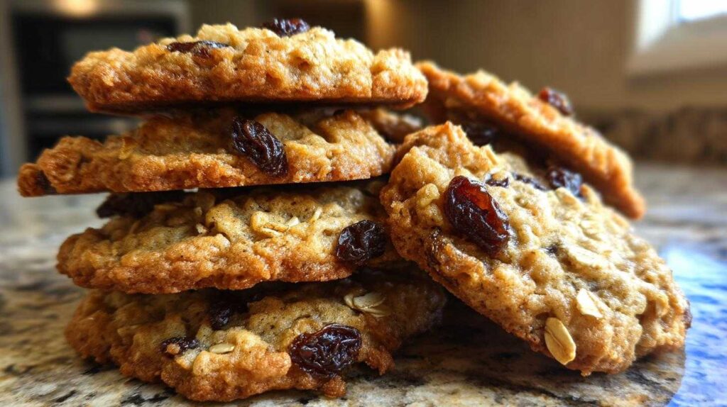 Chewy Oatmeal Raisin Cookies
