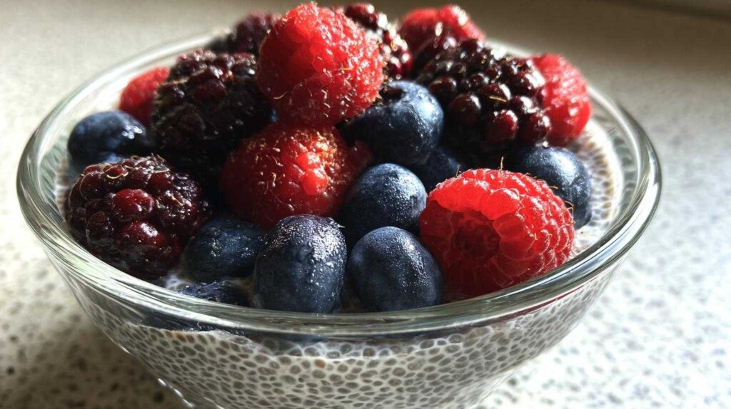 Chia Seed Pudding with Mixed Berries