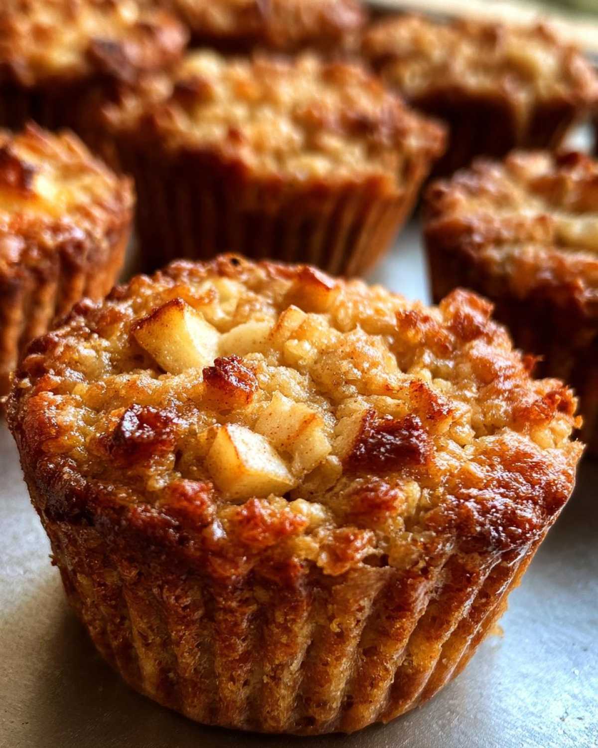 Cinnamon Apple Baked Oatmeal Cups - detail 2
