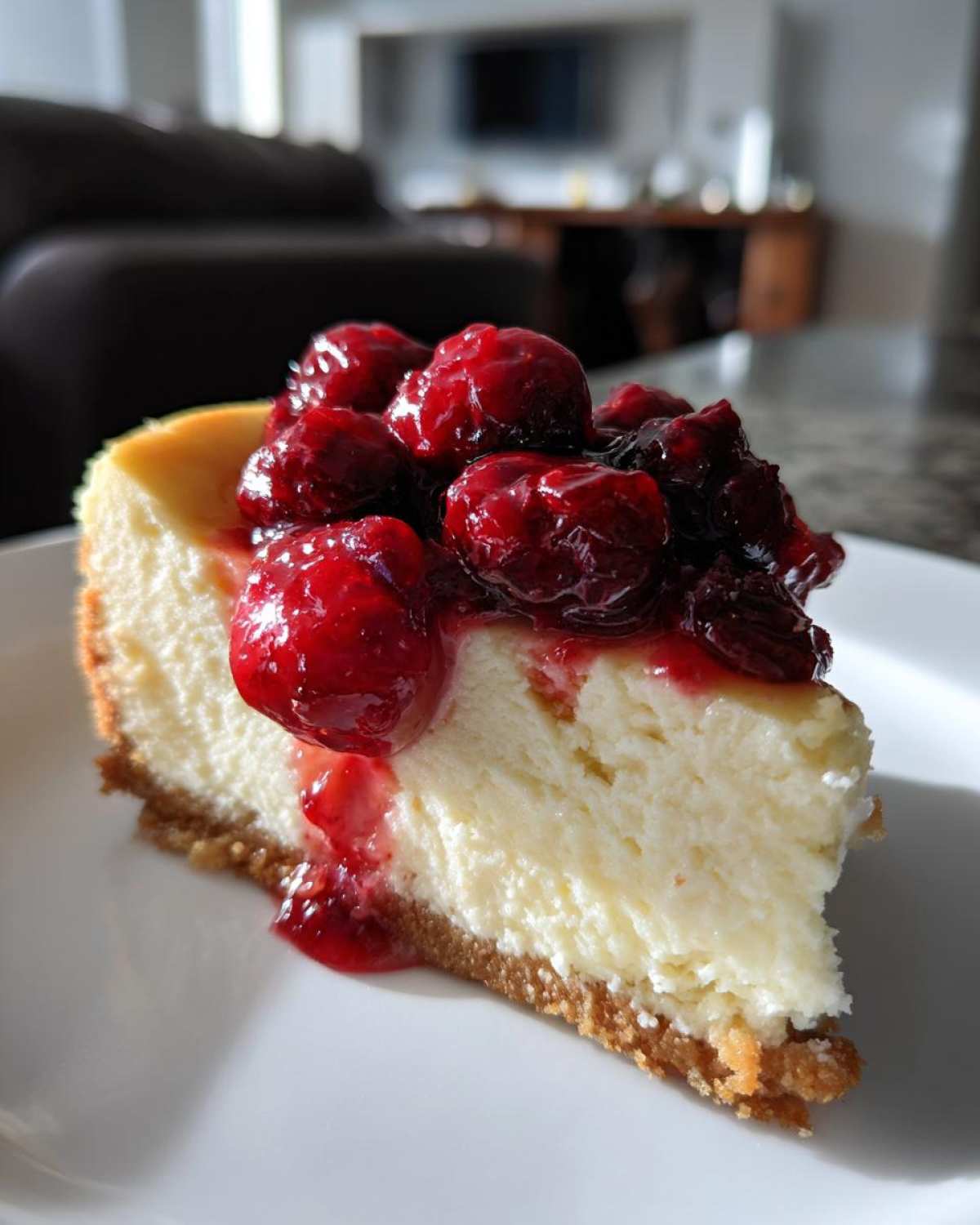 Classic New York Cheesecake with Berry Compote - detail 2