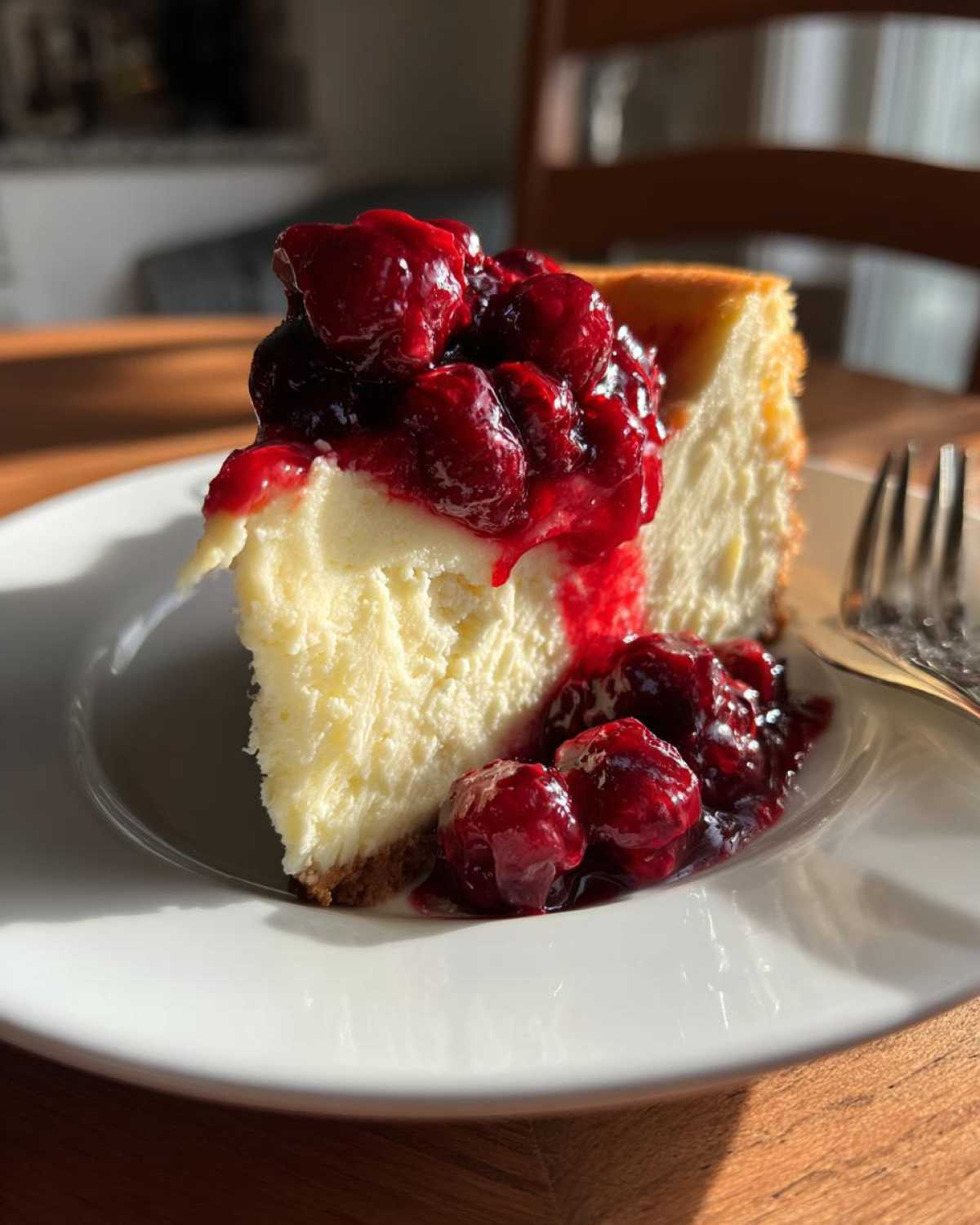 Classic New York Cheesecake with Berry Compote - detail 3