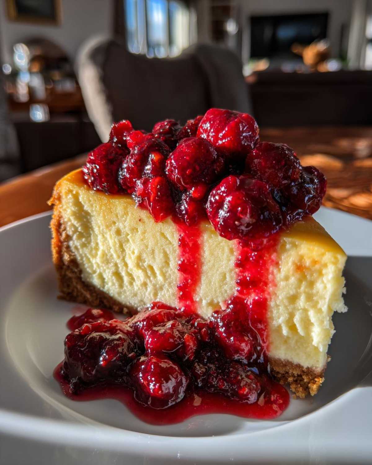 Classic New York Cheesecake with Berry Compote - detail 4