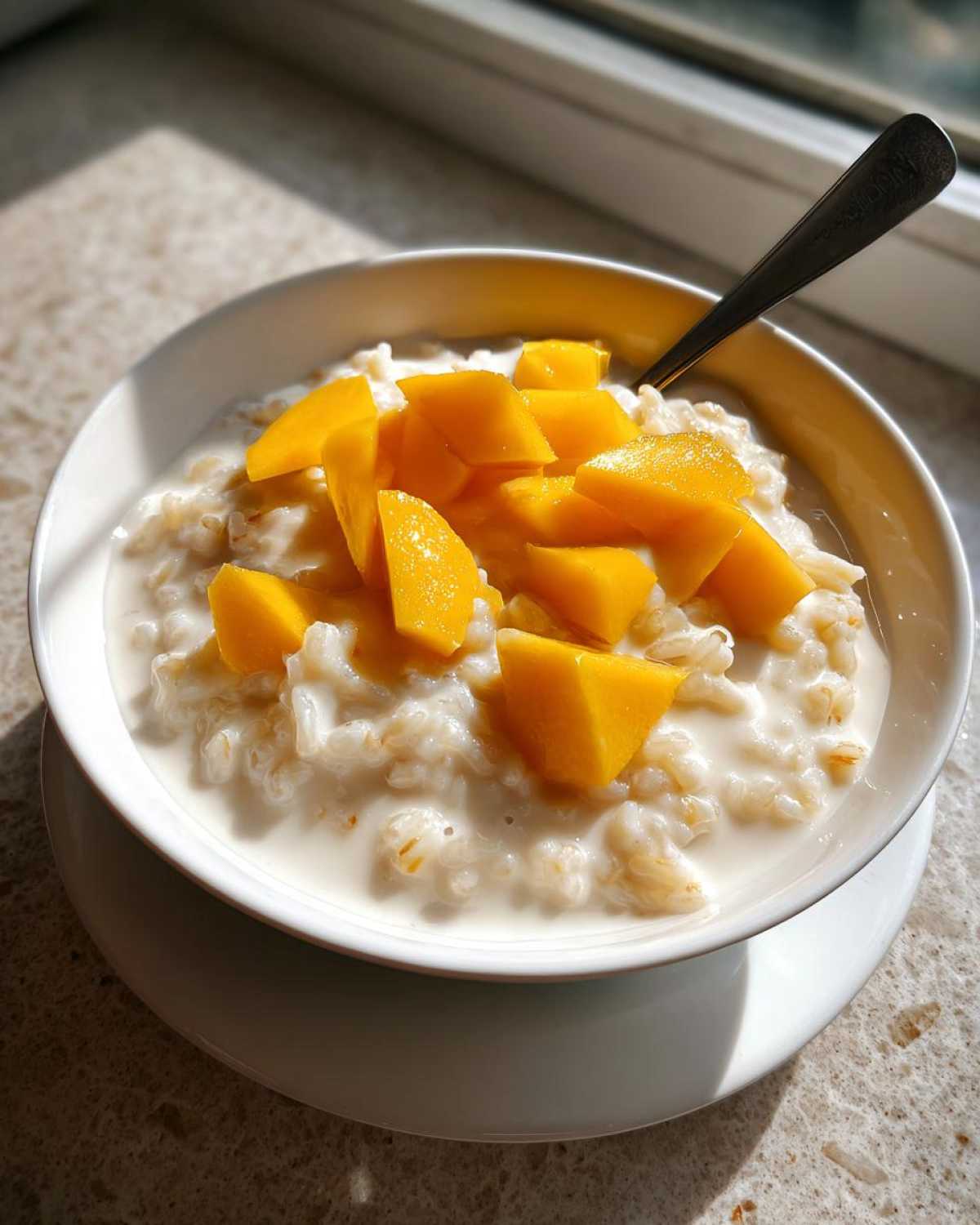 Coconut Milk Rice Pudding with Mango - detail 2