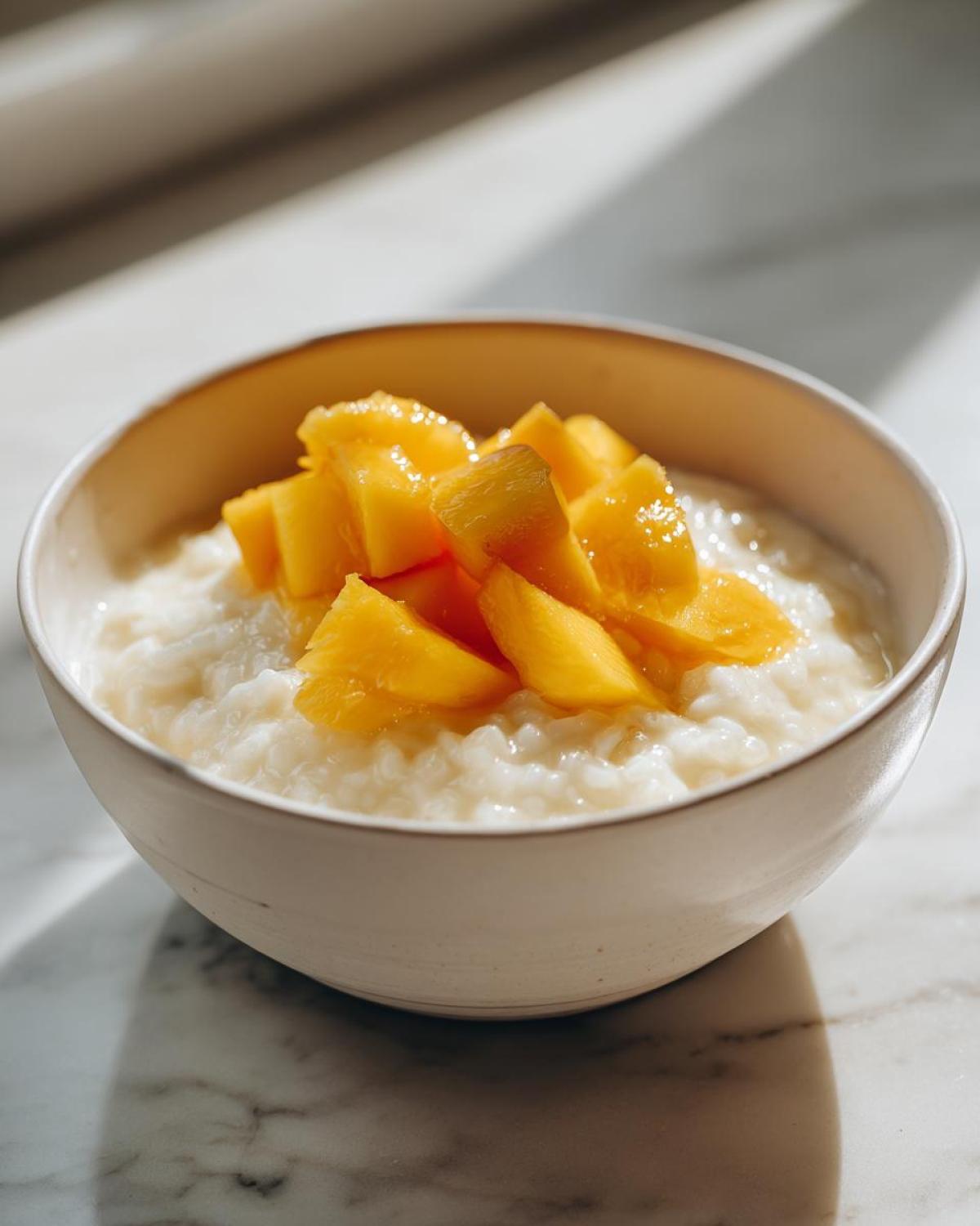 Coconut Milk Rice Pudding with Mango - detail 3