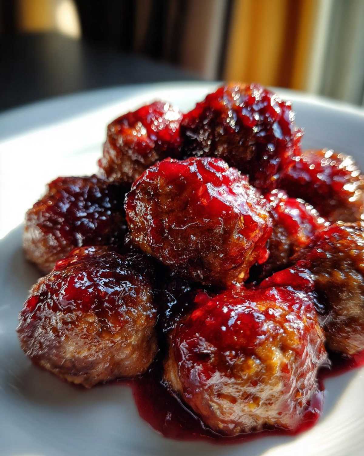 Cranberry-Glazed Meatballs - detail 2