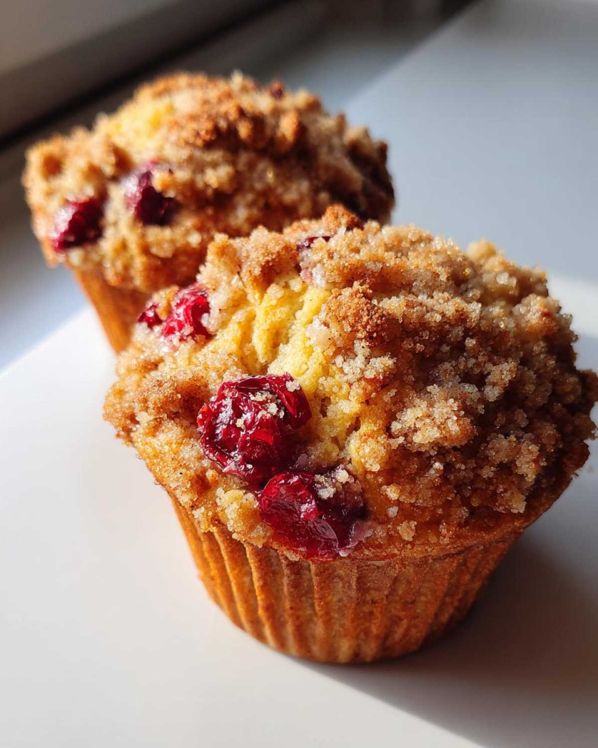 Cranberry Orange Muffins with Streusel - detail 2