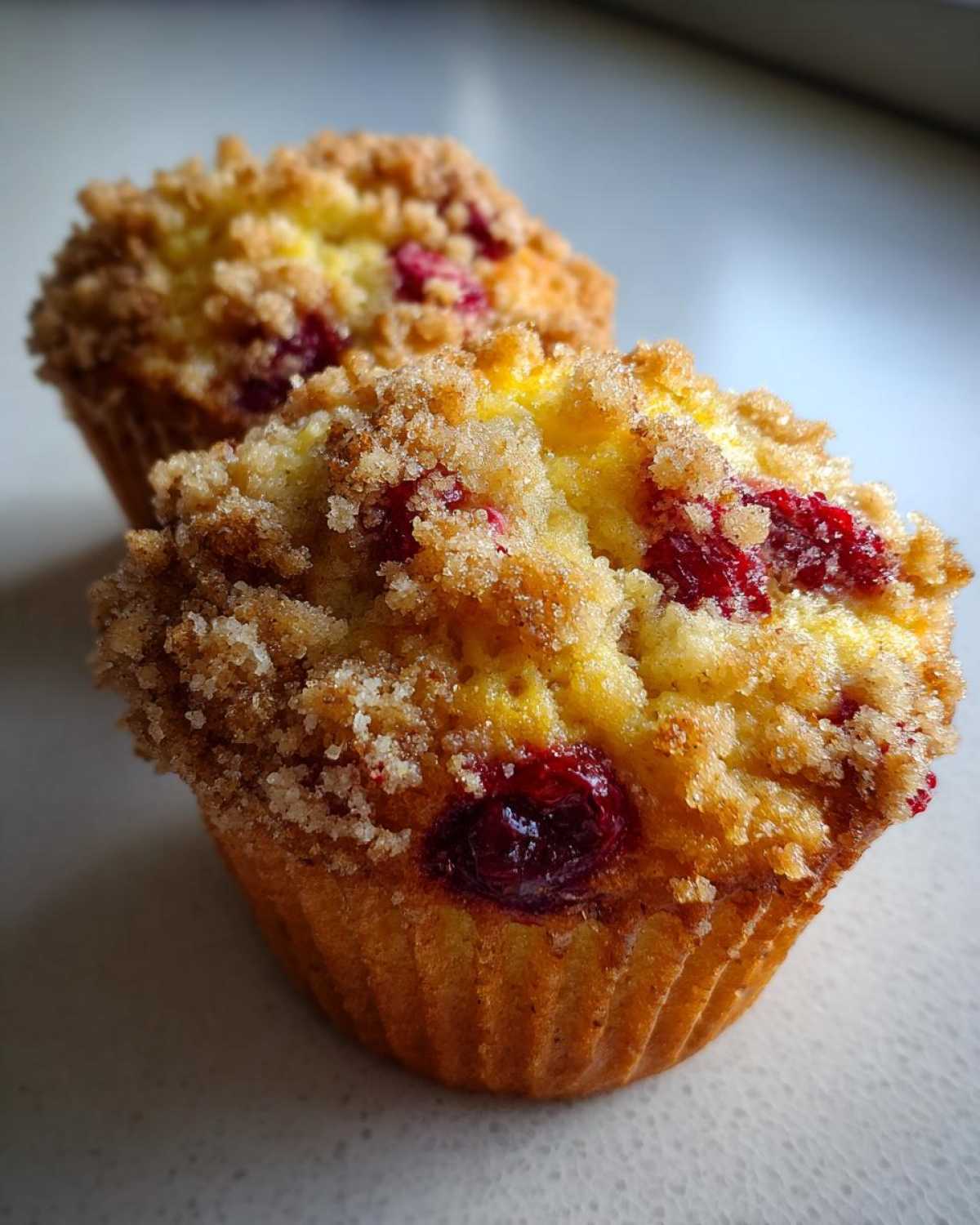 Cranberry Orange Muffins with Streusel - detail 3