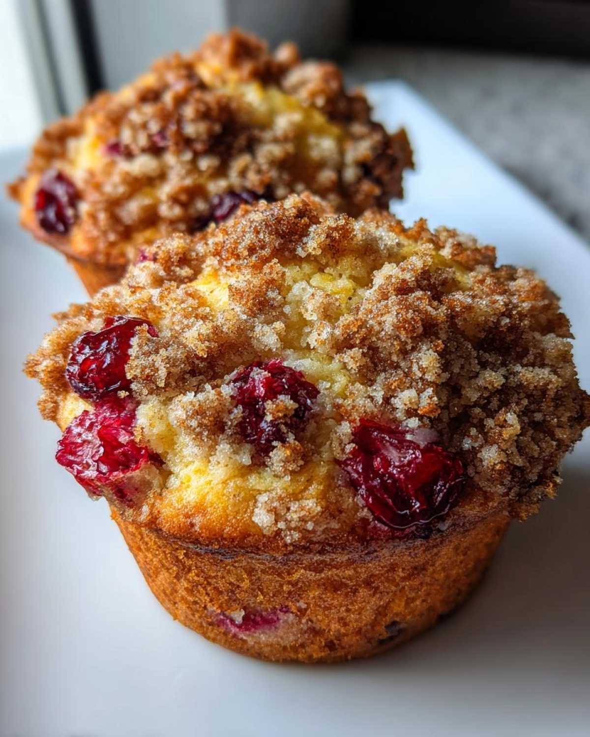 Cranberry Orange Muffins with Streusel - detail 4