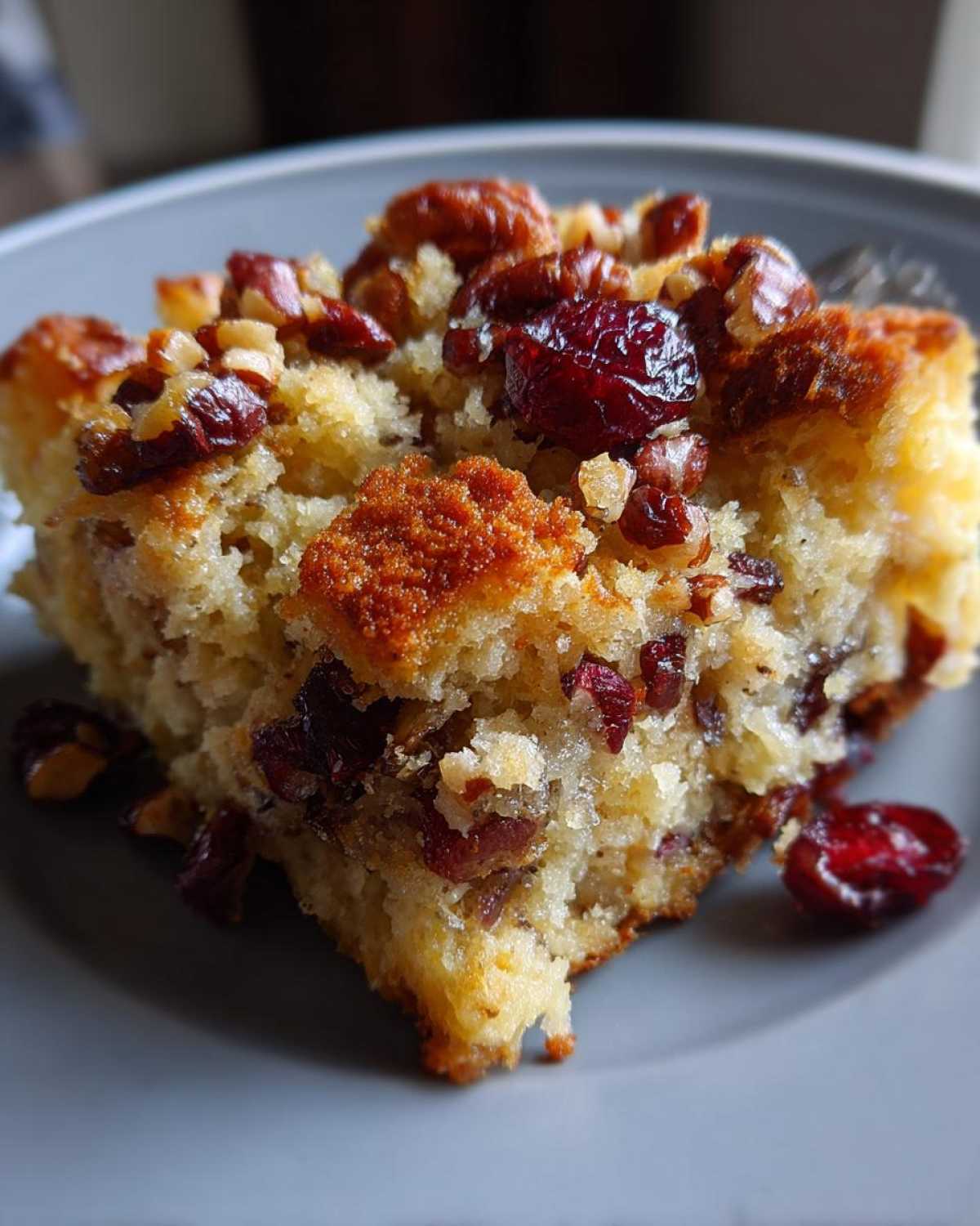 Cranberry Pecan Stuffing Squares - detail 2