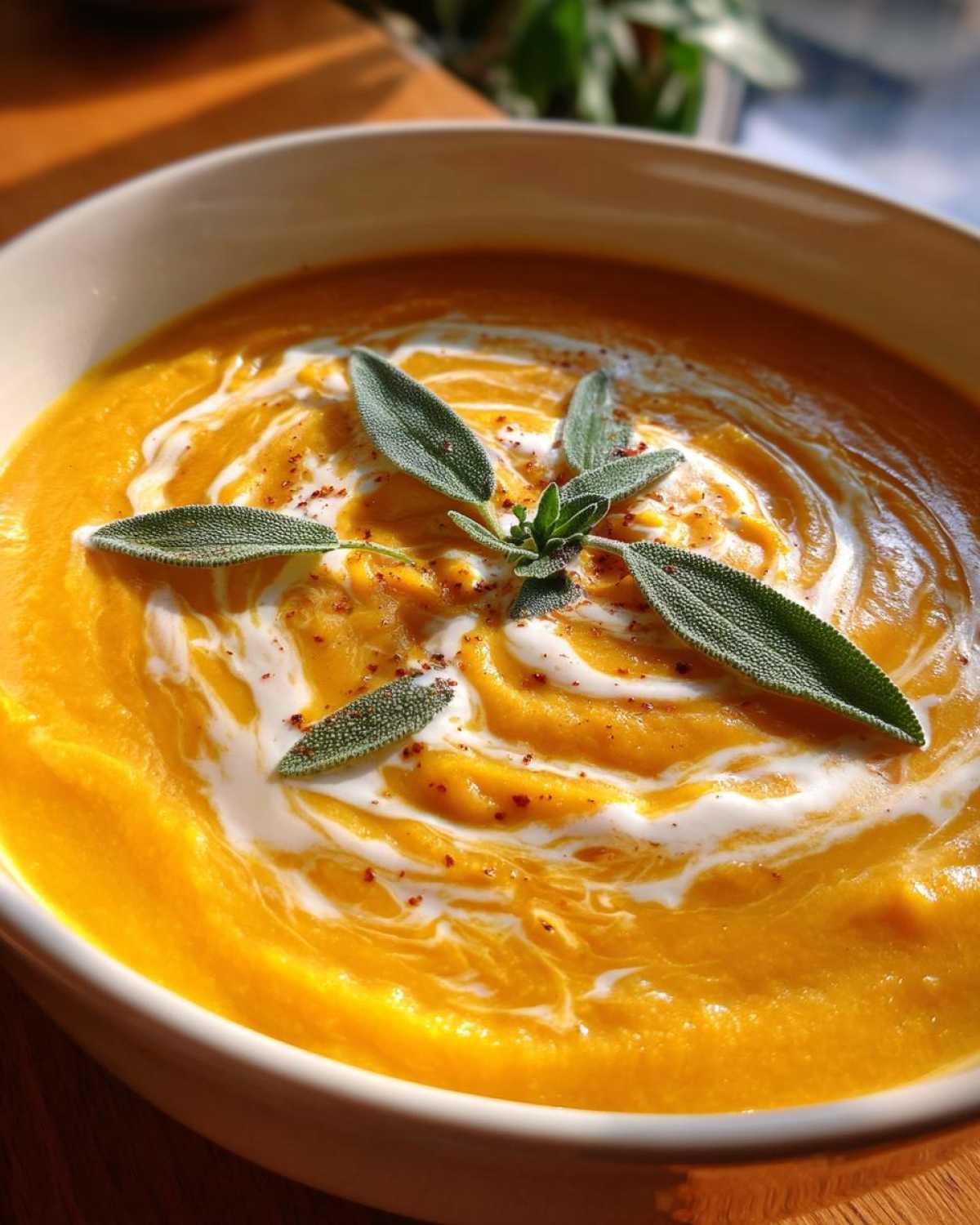 Creamy Butternut Squash Soup with Sage - detail 1
