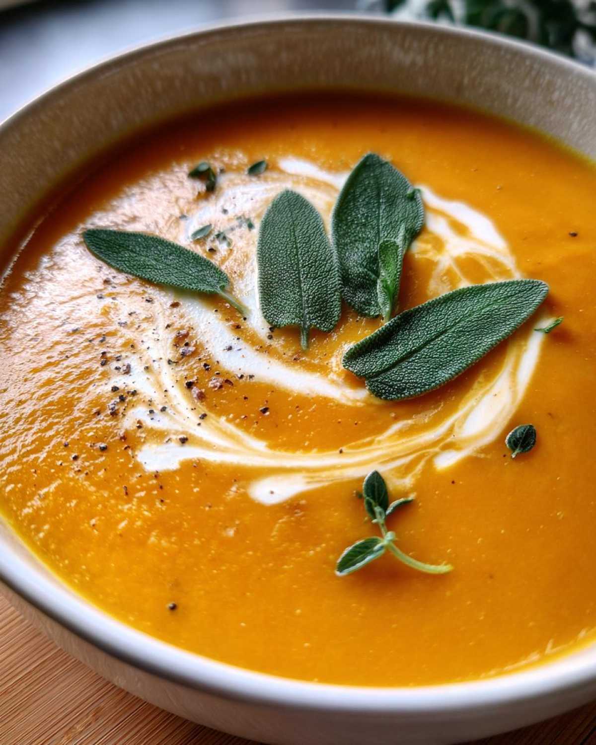 Creamy Butternut Squash Soup with Sage - detail 3
