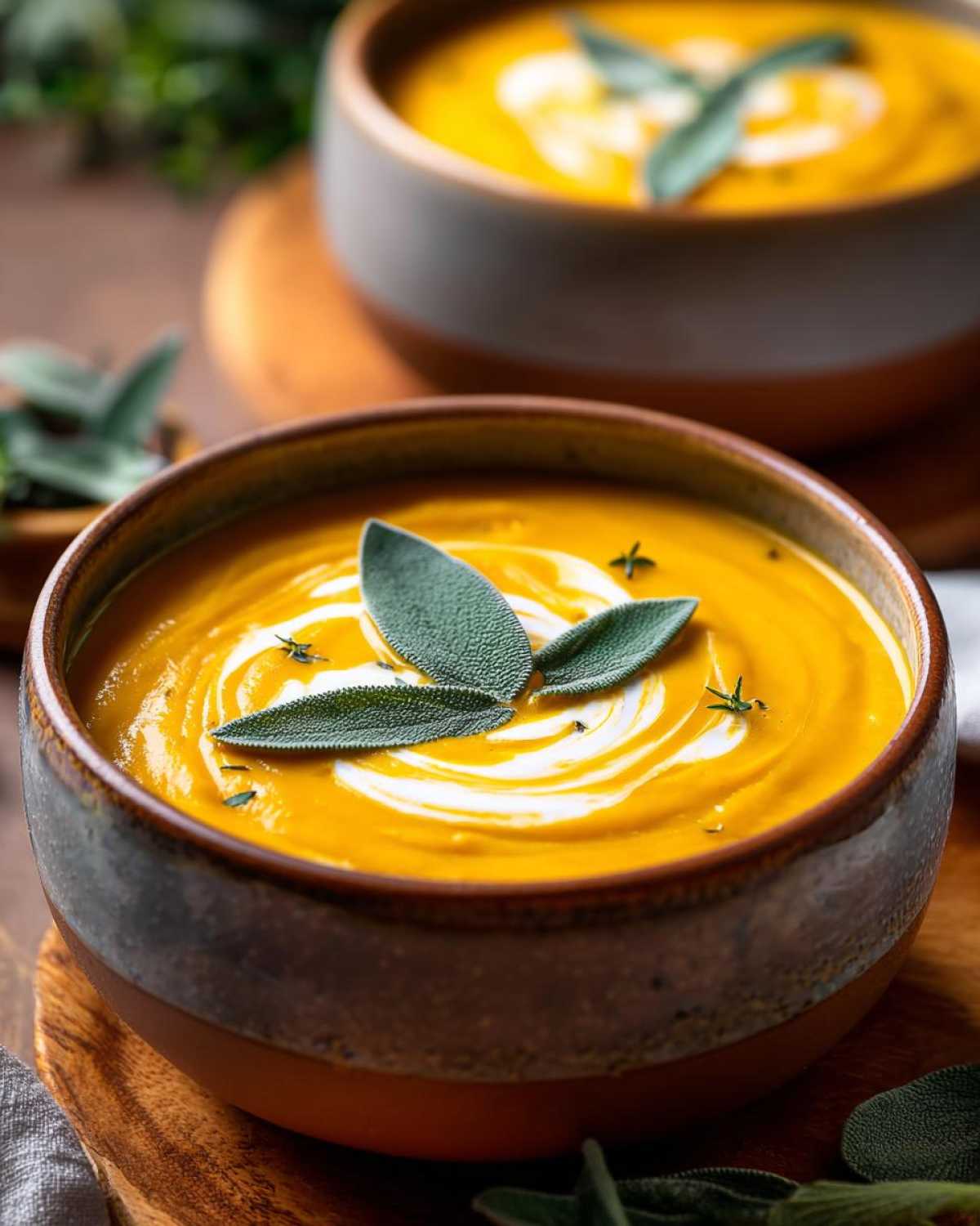 Creamy Butternut Squash Soup with Sage - detail 4