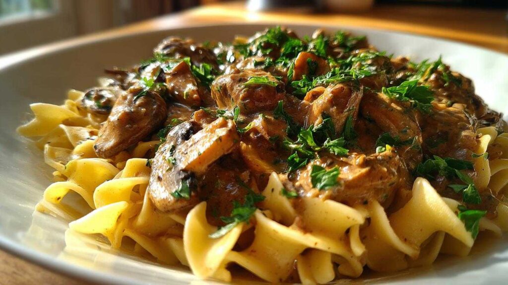 Creamy Mushroom Stroganoff