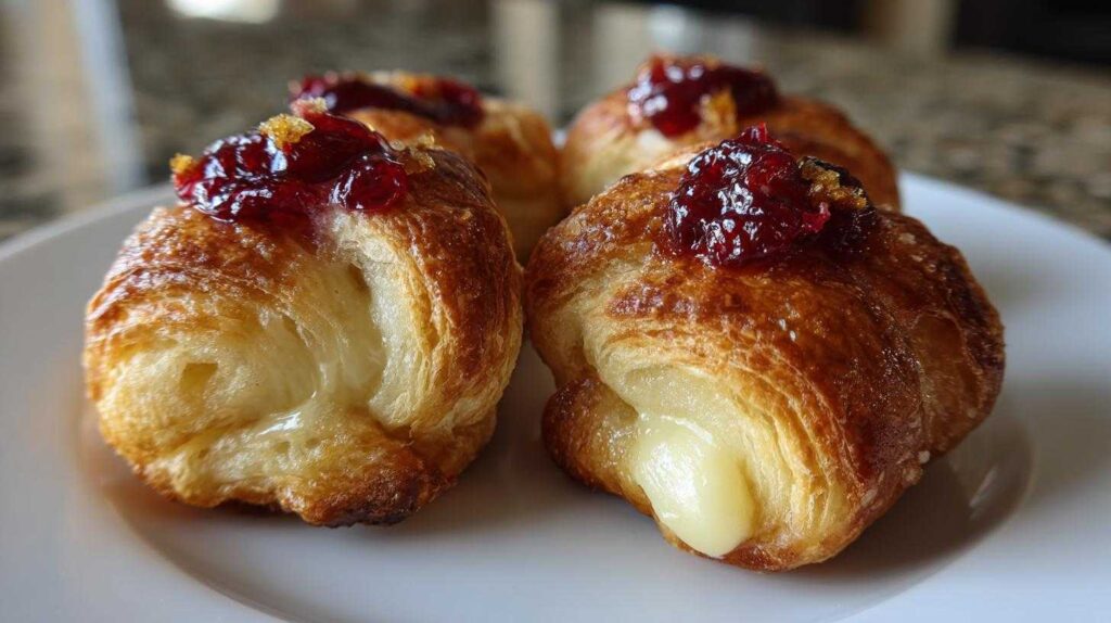 Crescent Brie Bites with Cranberry