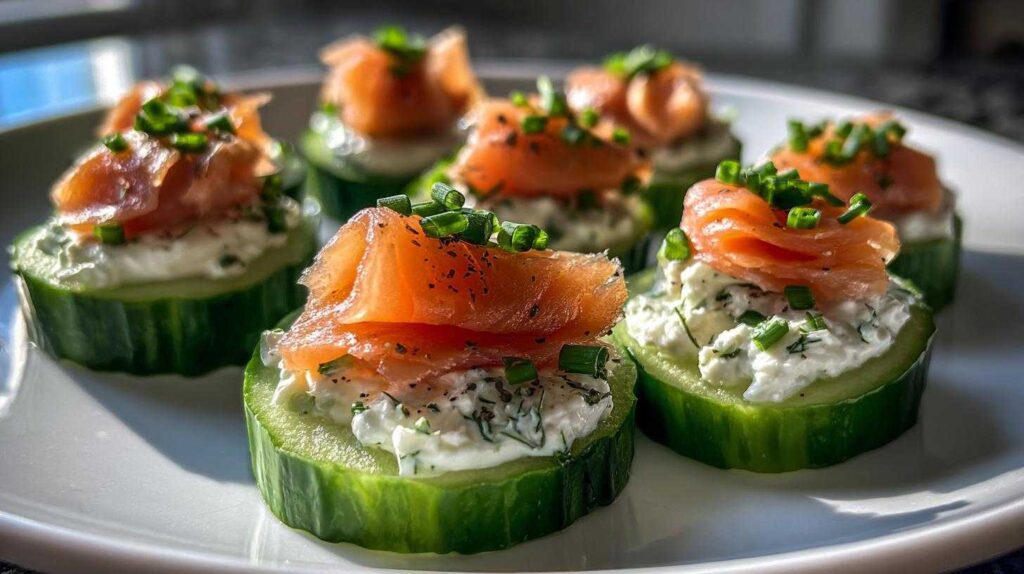 5 Amazing Cucumber Salmon Tree Bites Secrets Cucumber Salmon Tree Bites