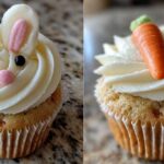 Easter Bunny Carrot Cupcakes with Cream Cheese Frosting