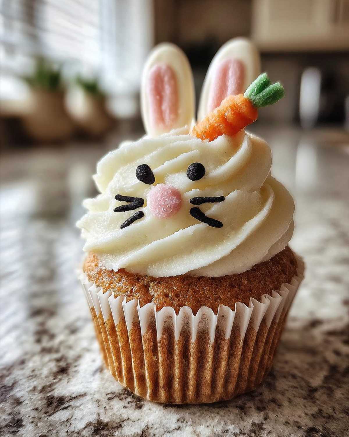 Easter Bunny Carrot Cupcakes with Cream Cheese Frosting - detail 4