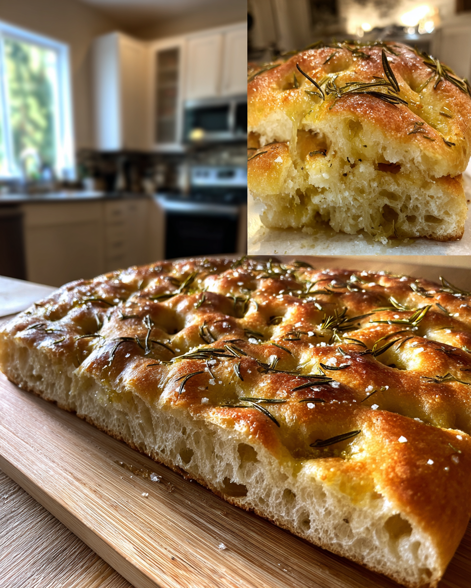 Focaccia Bread with Rosemary and Sea Salt - detail 2