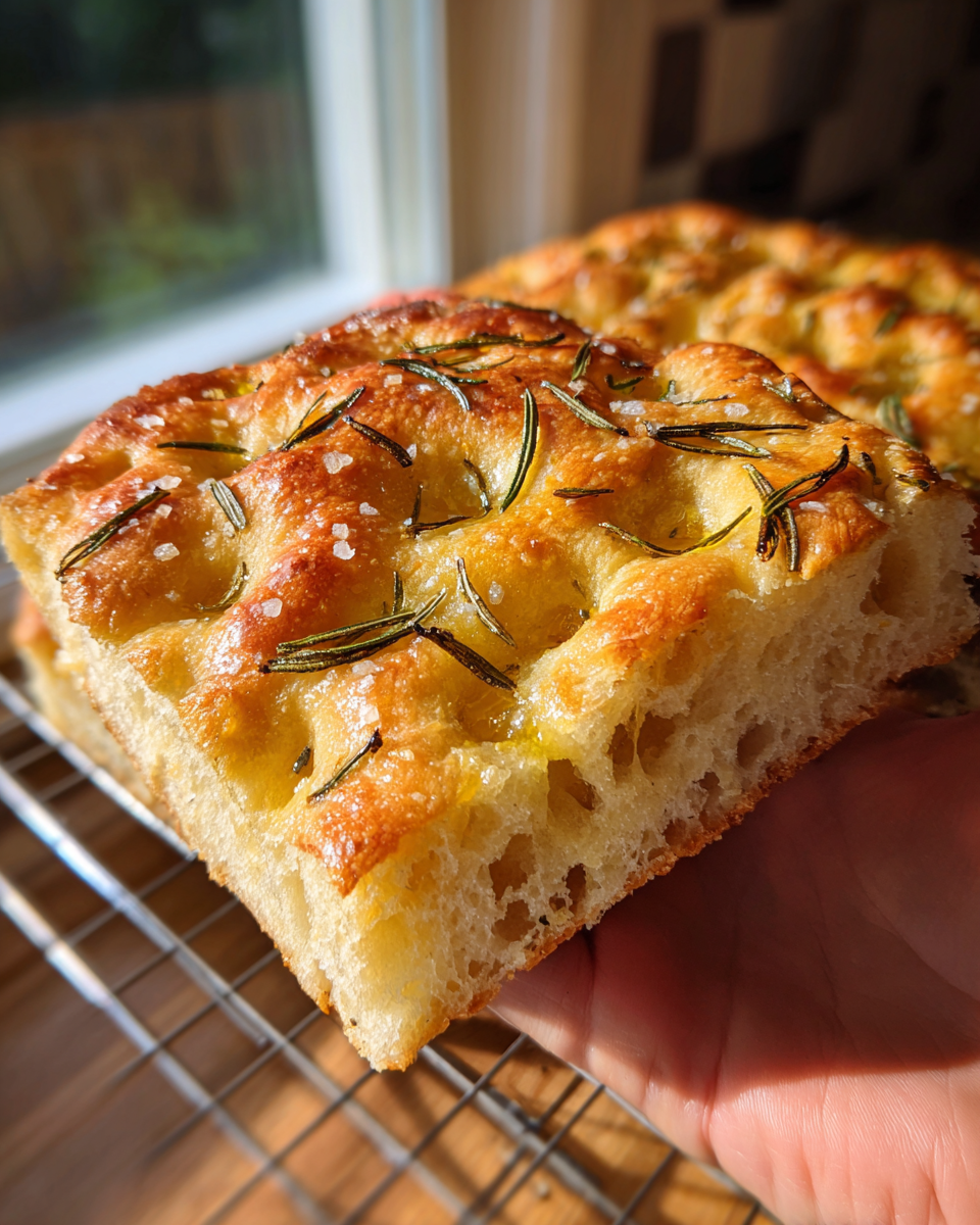 Focaccia Bread with Rosemary and Sea Salt - detail 3
