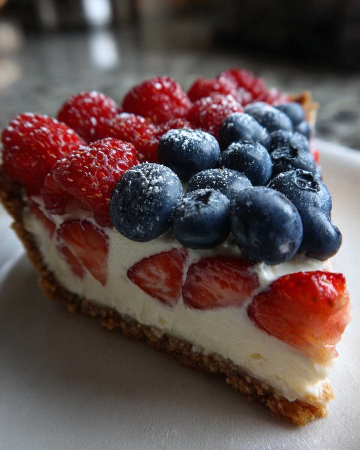 Fourth of July Flag Fruit Tart - detail 3