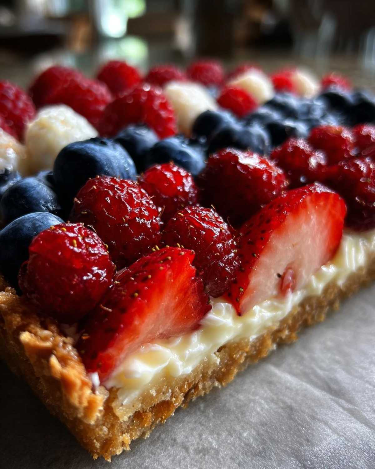 Fourth of July Flag Fruit Tart - detail 4