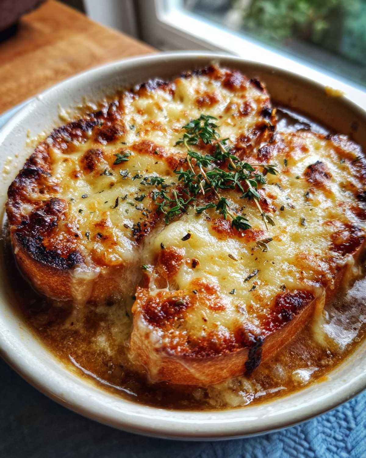 French Onion Soup with Crispy Gruyere Crouton - detail 1