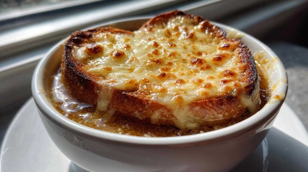 French Onion Soup with Crispy Gruyere Crouton