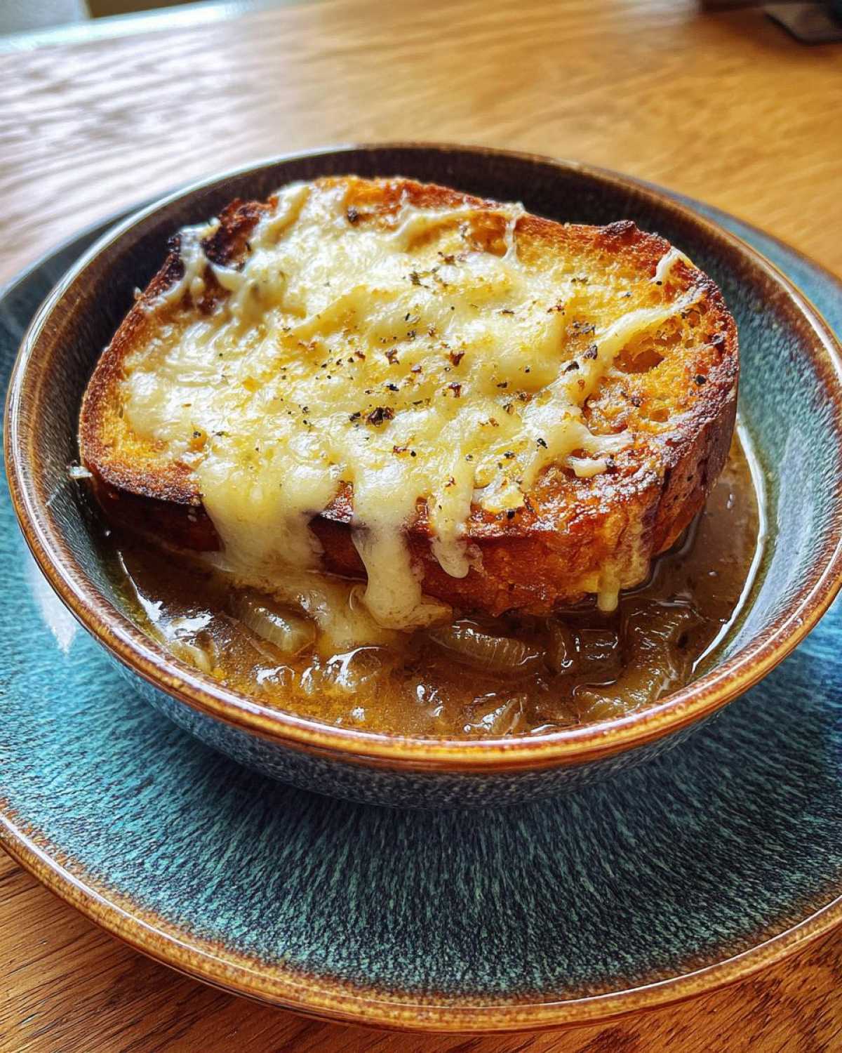 French Onion Soup with Crispy Gruyere Crouton - detail 2