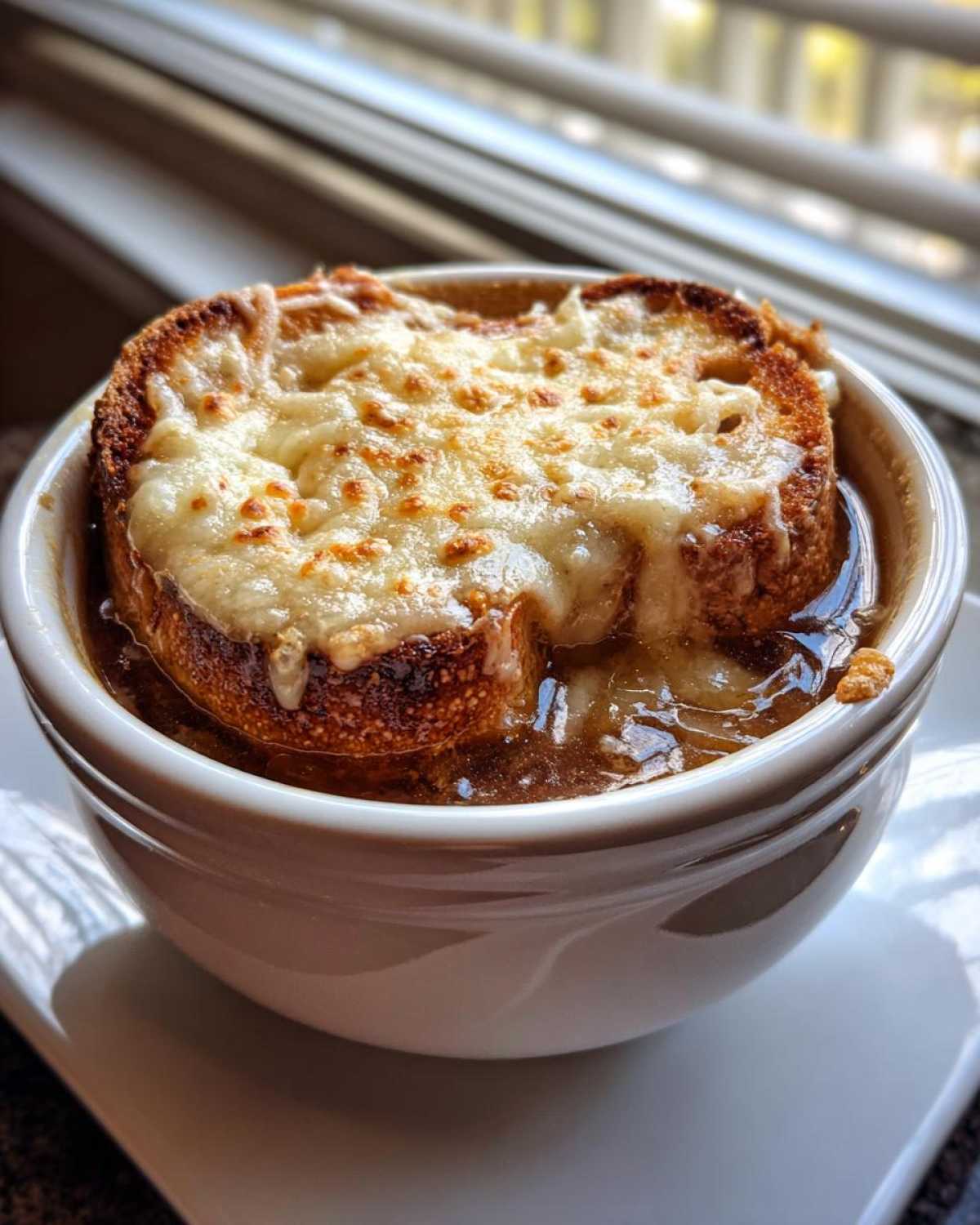 French Onion Soup with Crispy Gruyere Crouton - detail 4