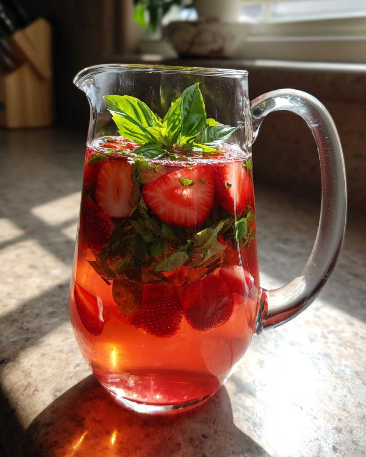 Fresh Strawberry Basil Lemonade - detail 2
