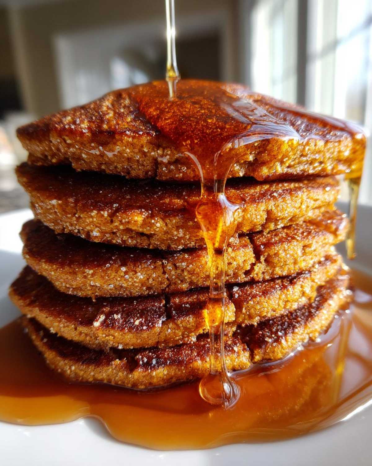 Gingerbread Pancakes with Spiced Maple Syrup - detail 1