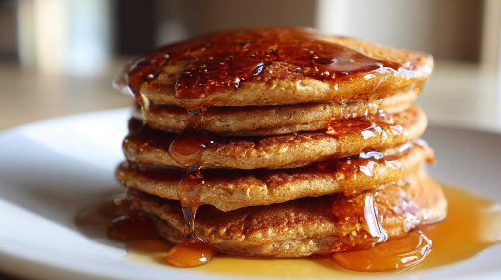 Gingerbread Pancakes: 2 Delicious Bites Gingerbread Pancakes with Spiced Maple Syrup