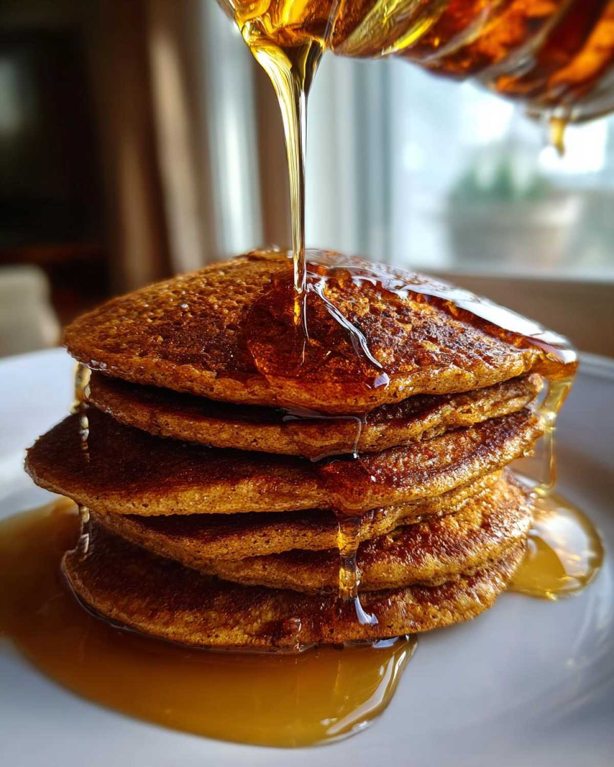 Gingerbread Pancakes with Spiced Maple Syrup - detail 2