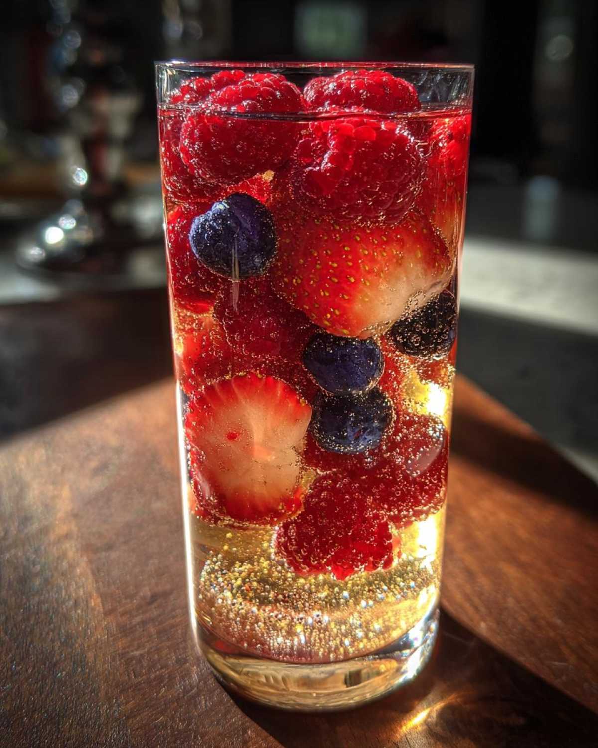 Glistening Champagne Jelly with Berries - detail 3