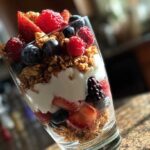 Greek Yogurt Parfait with Homemade Granola and Berries