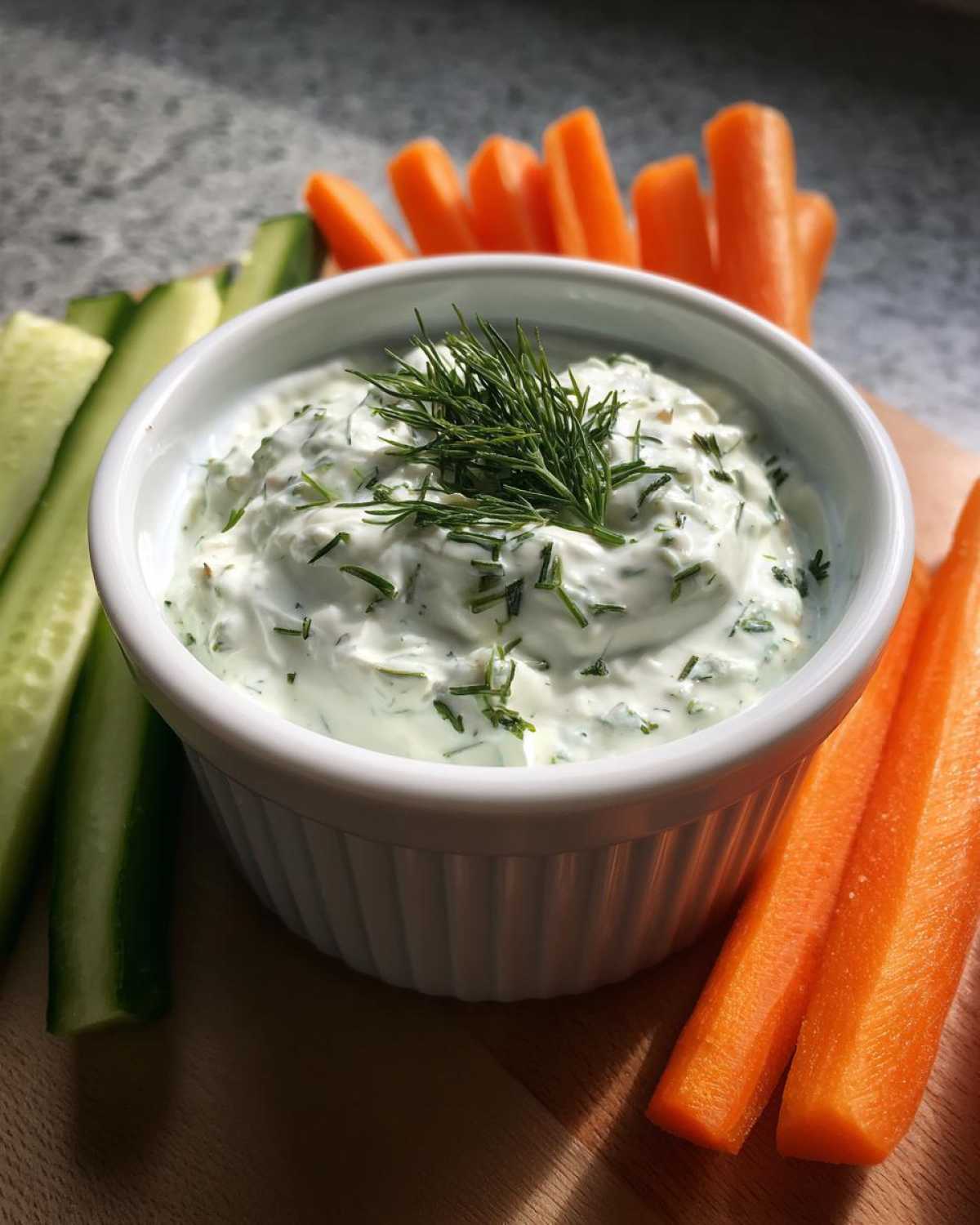 Greek Yogurt Ranch Veggie Dip - detail 1