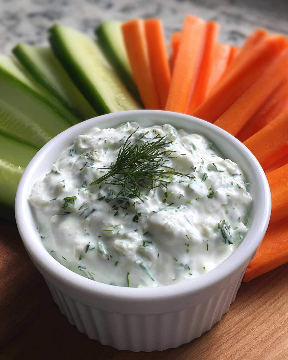 Greek Yogurt Ranch Veggie Dip - detail 2