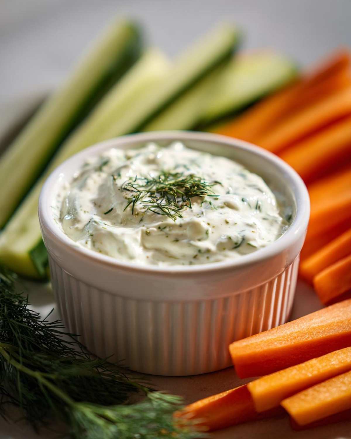 Greek Yogurt Ranch Veggie Dip - detail 3