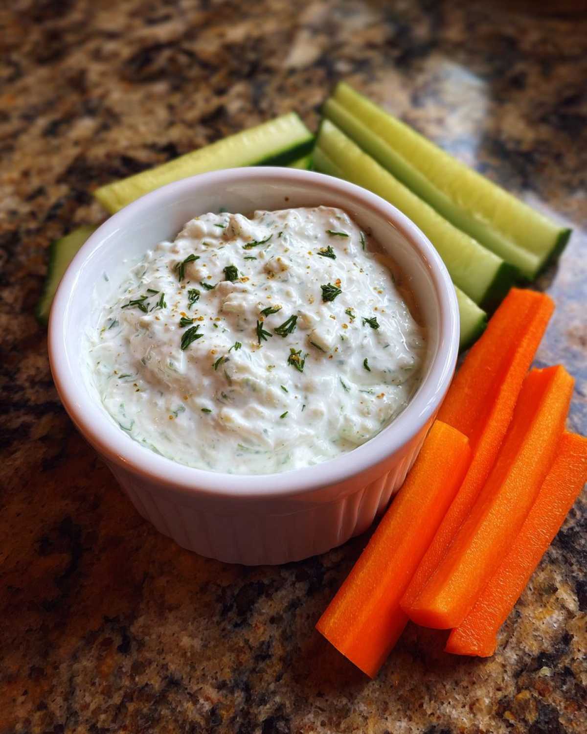 Greek Yogurt Ranch Veggie Dip - detail 4