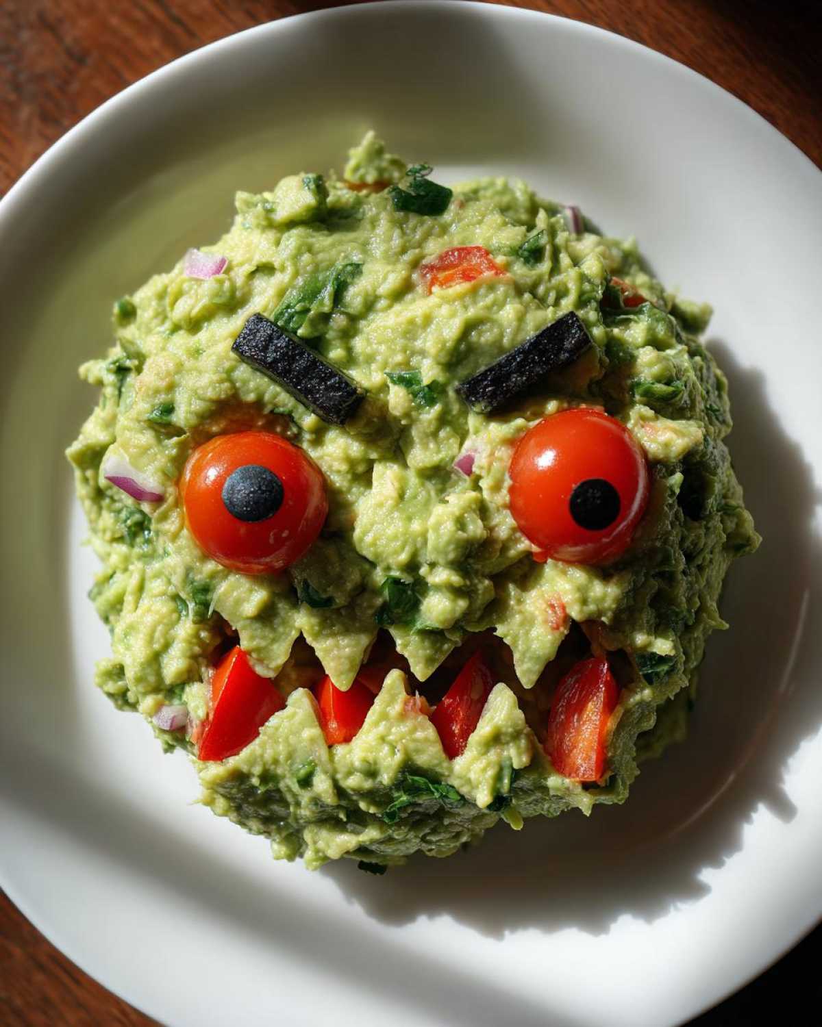 Halloween Monster Guacamole (Spooky Dip) - detail 2