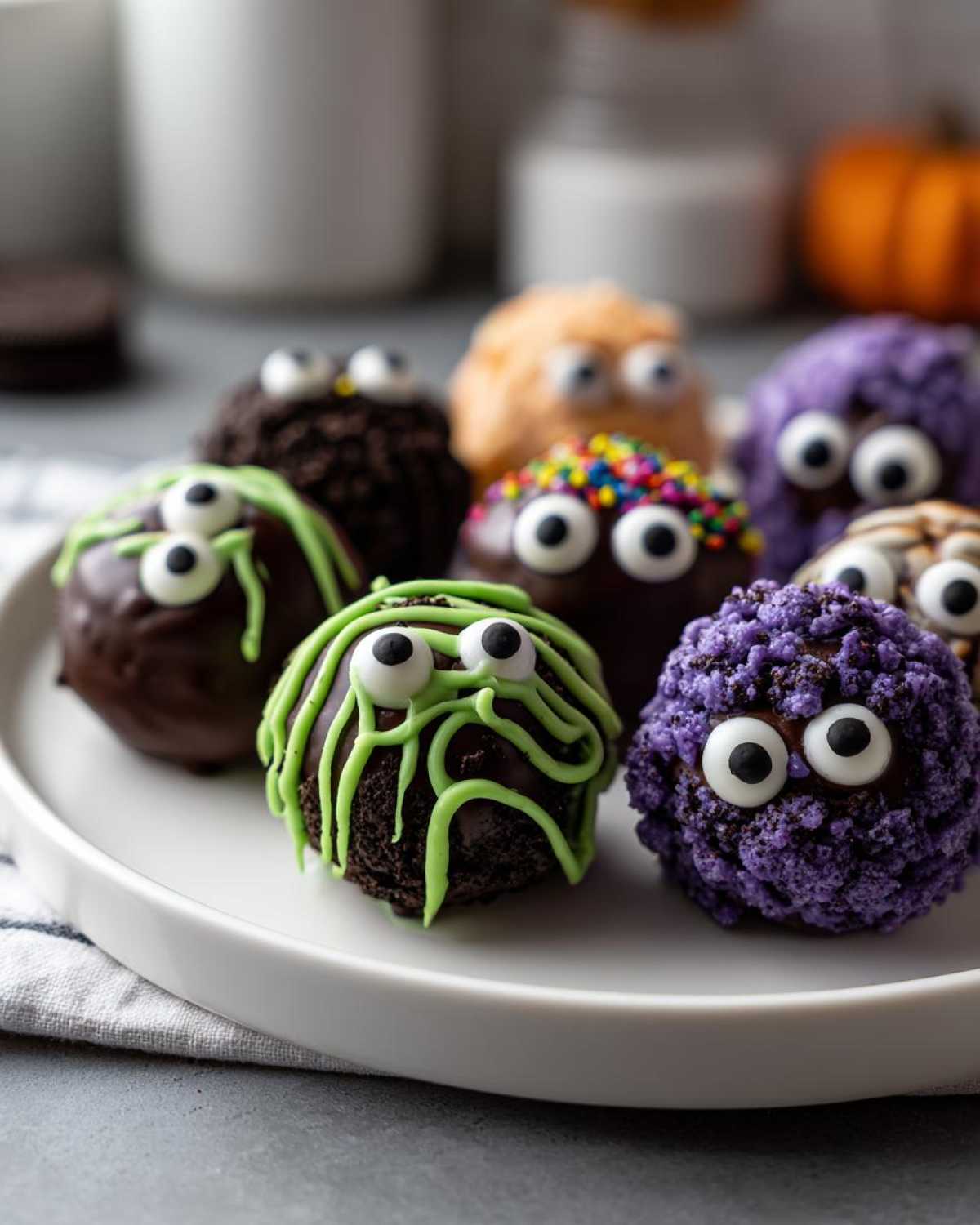 Halloween Monster Oreo Balls - detail 2