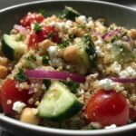 High-Protein Quinoa Salad with Chickpeas & Feta