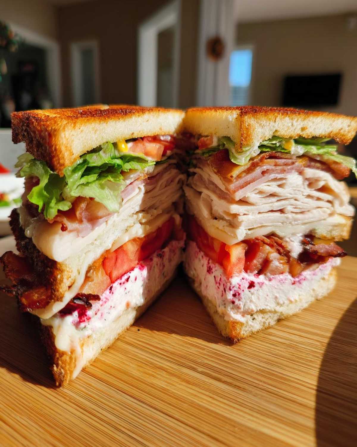 Holiday Club Sandwich with Cranberry Aioli - detail 1