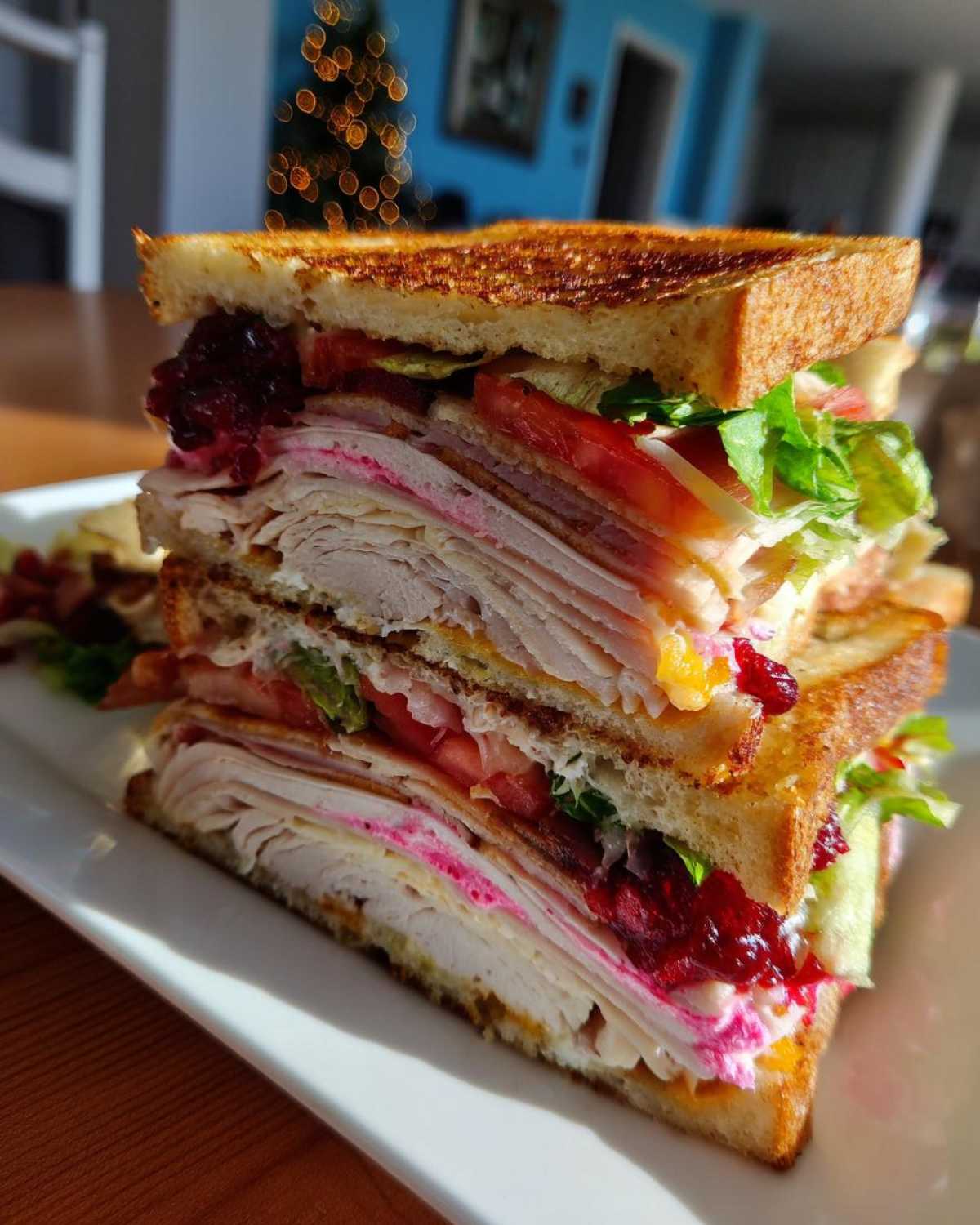 Holiday Club Sandwich with Cranberry Aioli - detail 2