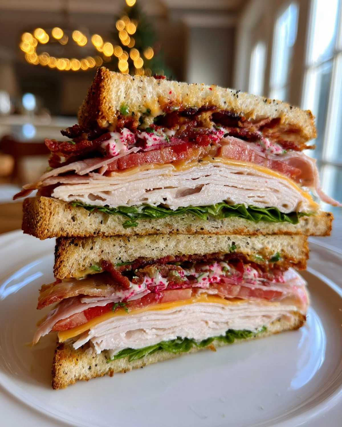 Holiday Club Sandwich with Cranberry Aioli - detail 3