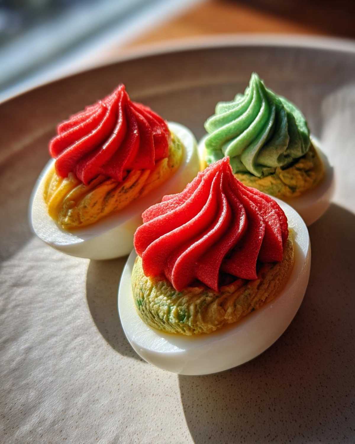 Holiday Deviled Eggs (Red & Green) - detail 1