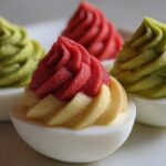 Holiday Deviled Eggs (Red & Green)